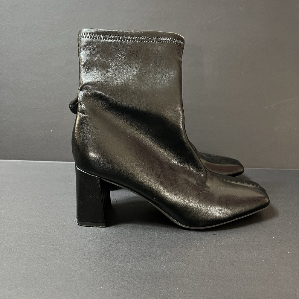 Forever Women's Ankle Go Go Boots Black Size 8.5 Boho Grunge Biker - Picture 3 of 6